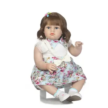 СЭНДИ 2017 Новая реалистичная кукла-реборн для малышей красивая кукла в юбке для девочек мягкая силиконовая виниловая кукла на День рождения и Рождество