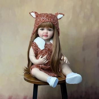 55 см, оригинальная силиконовая кукла reborn baby Sweet Face для всего тела, кукла Reborn для маленьких девочек, рождественский подарок на день рождения