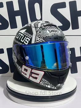 Мотоциклетный шлем с полным лицом SHOEI X14 93 Marquez, шлем для рисования, шлем для езды по мотокроссу, шлем для мотобайка