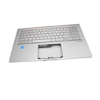 Подержанная подставка для рук ноутбука с американской клавиатурой с подсветкой для Asus UX533F Серебристого цвета
