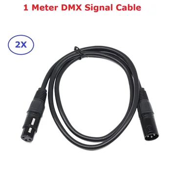 2 шт./лот, 3-Контактный Сигнальный Соединительный DMX-кабель Длиной 1 метр, Аксессуары для освещения сцены, 3,5 фута DMX512, Мужская Женская Линия