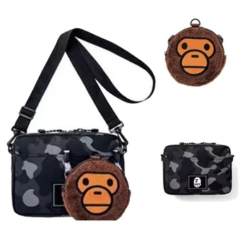 СУМКА для МОБИЛЬНОГО телефона с обезьянкой из 2 предметов, сумка на одно плечо, сумка через плечо, кошелек