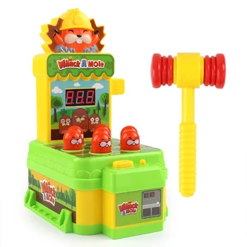 Прямая поставка, Игровая Игрушка Baby Whack the Mole, Мини-Игровой Автомат с монетоприемником, Игровой автомат с одним Молотком, Интерактивная Игрушка