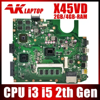 X45VD Материнская плата Для ноутбука ASUS X45C F45VD F45C Материнская плата I3-2370M с поддержкой i3 i5 2 ГБ/4 ГБ оперативной памяти UMA/GT610M