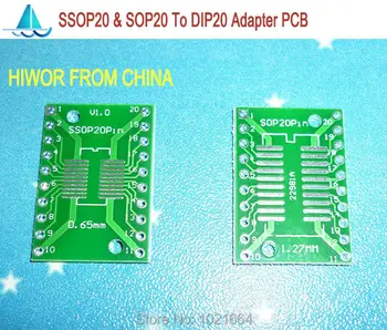 20 шт./лот SSOP20 SOP20 TSSOP20 MSOP20 для DIP20 SMD Адаптер для DIP печатной платы Pinboard SMD конвертер