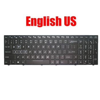 Клавиатура для ноутбука Sager NP6850 NP6852 NP6870 NP6872 N850HJ N850HK1 N870HJ1 N870HK1 Английская американская Черная С Подсветкой Новая