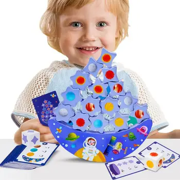 Деревянные игрушки Монтессори, разноцветные строительные блоки в форме цветка для раннего обучения, тренировка баланса, развивающие игровые игрушки