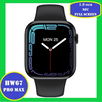 2022 Смарт-часы HW67 Pro max 1,9 дюймов NFC Голосовой Помощник Bluetooth-совместимый Вызов Монитор сердечного ритма Smartwatch Мужские PK W27