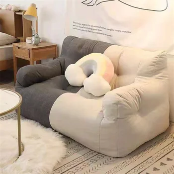 Стильное и удобное кресло-диван: Ins Giant Bean Bag с мягкой хлопчатобумажной и льняной обивкой для вашего маленького ленивого дивана в гостиной