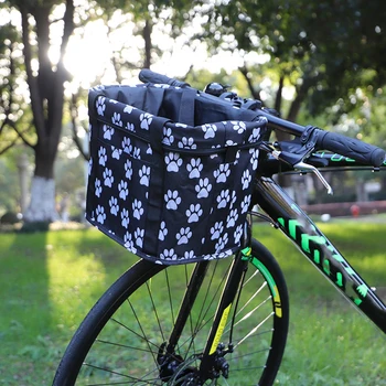 Передняя корзина велосипедной рамы, съемная подвеска руля для горного велосипеда, Складная спортивная сумка, Складная холщовая сумка для ручной клади