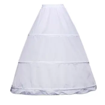 Новая женская нижняя юбка трапециевидной формы с 3 обручами, регулируемый шнурок на талии, свадебное платье с кринолином, однослойная нижняя юбка для бального платья