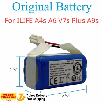 Сменный аккумулятор ILIFE-литиевая батарея 14,4 В 2600 мАч для A4s A6 V7s Plus A9s W400