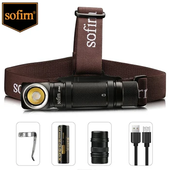 Sofirn SP40A TIR Оптический Объектив Налобный фонарь LH351D LED 18650 USB Перезаряжаемый Головной Фонарь 1200lm Факел с Магнитной Задней крышкой