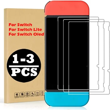 1-3 шт. Прозрачная Защитная пленка от царапин для Nintendo Switch Lite Oled-Протектор экрана, Отдельный Чехол для NintendoSwitch