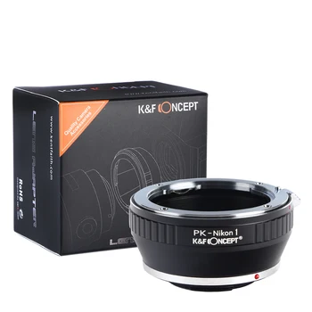 Адаптер объектива K & F Concept Для объектива Pentax с креплением K PK к камере Nikon с креплением 1
