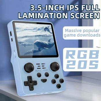 POWKIDDY Новая Портативная игровая консоль RGB20S в стиле Ретро с открытым исходным кодом RK3326 с 3,5-Дюймовым IPS Экраном 4:3, Детские подарки