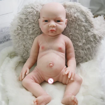 COSDOLL 47 см 3 кг Reborn Baby Куклы Полностью Силиконовые Bebe Мягкие Игрушки Newbrith Luna Eyes Open Прекрасная Кукла-Компаньон Для Снятия Стресса