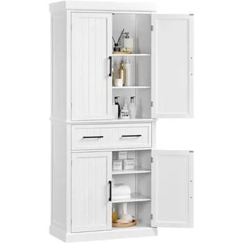 Easyfashion 72,5-дюймовый кухонный шкаф для кладовой Белый 30 
