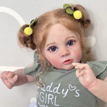 24-дюймовая Высококачественная Уже Готовая Окрашенная Кукла ручной работы Reborn Baby Doll Missy Реалистичная Мягкая на Ощупь 3D Кожа С Видимыми Венами