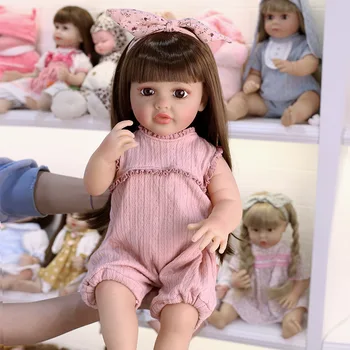 Новая кукла-реборн, полностью эмалированная, 55 см, имитация куклы-младенца, кукла-девочка с подвижным суставом и сменным платьем для сюрприза на день рождения