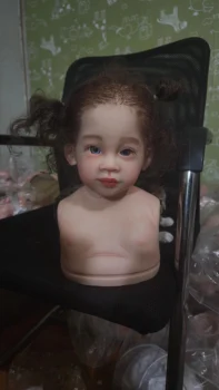 FBBD Заказала ограниченную поставку 32-дюймовой куклы-Реборн Мейли с вьющимися волосами ручной работы, окрашенные комплекты с Connetors
