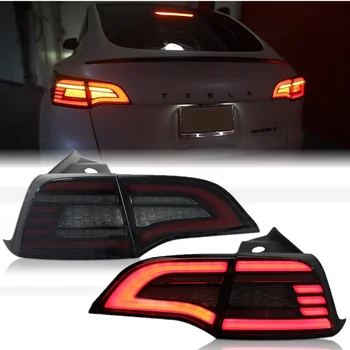 Автомобильный Светодиодный задний фонарь для Tesla Model 3 Y 2017-2020 Задний фонарь Заднего хода с динамическим сигналом поворота В сборе