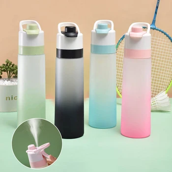 700 мл Бутылка для воды с распылителем Большой емкости, портативные спортивные Модные Милые пластиковые экологичные бутылки для питья