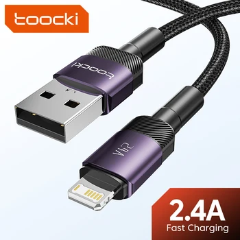 Toocki USB Lightning Кабель Для iPhone 14 13 12 11 Pro Max 2.4A Зарядное Устройство Для Быстрой Зарядки Шнур для Передачи данных Для iPhone XS XR X 8 7 Plus iPad