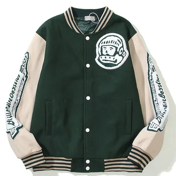 Мужская университетская куртка в стиле хип-хоп, Harajuku, винтажные куртки-бомберы, Астронавт, Свободная спортивная бейсбольная форма, стиль Бойфренда, Уличная одежда, Новая