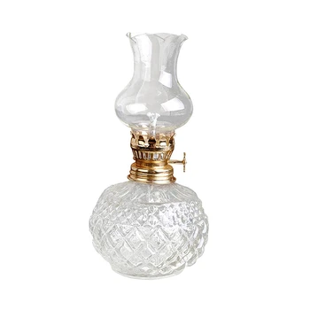 5X Масляная лампа для помещений, классическая масляная лампа с прозрачным стеклянным абажуром, Товары для дома и Церкви