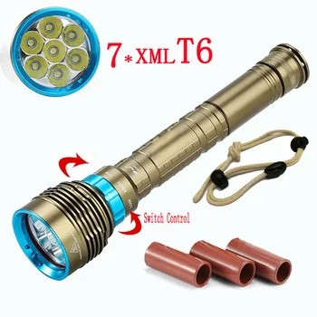 7x XML T6 Подводный Фонарик для Дайвинга Водонепроницаемый XML-T6 8000Lm светодиодный Фонарь с Подсветкой, Тактическая вспышка, Новый