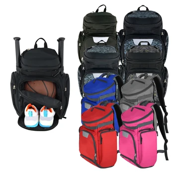 Баскетбольный рюкзак, сумка-рюкзак с отдельным держателем для мяча и обуви, Износостойкий Материал, Дышащая бейсбольная сумка, дорожная сумка