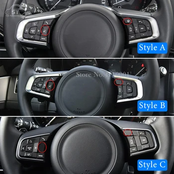 Алюминиевый сплав, Наклейка на кнопку Рулевого колеса автомобиля, Защитная Накладка, для Jaguar XE XEL XF XFL F-PACE E-PACE F-TYPE, Аксессуары