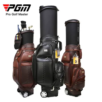 PGM Мужская сумка для гольфа с телескопическим мячом, Многофункциональная сумка для гольфа из микрофибры, Прочная сумка для гольфа с твердой оболочкой, принадлежности для гольфа