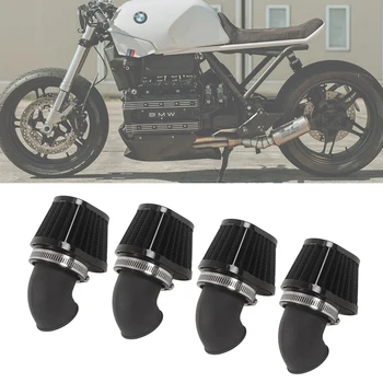 Для BMW K100 K100RT K100RS Аксессуары для мотоциклов Впускной коллектор, Резиновый воздушный фильтр, 4 шт. Скремблер, Изготовленный на заказ Cafe Racer