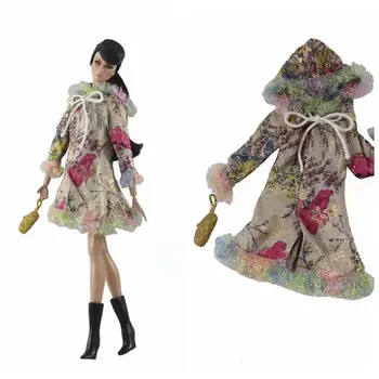 1/6 BJD куклы одежда мода цветочные толстовки куртки одежда для Барби сумочка теплое пальто зимнее платье куклы аксессуары детские игрушки