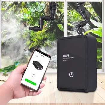 Комплект Системы Опрыскивания Rainforest Timing Wifi Автоматический Туман Smart Fogger Разбрызгиватель APP Control С Низким уровнем шума для Скалолазания Коробка для домашних Черепах