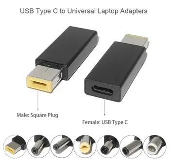 Разъем адаптера для ноутбука USB Type C Источник питания постоянного тока для подключения зарядного устройства для ноутбука, конвертер для зарядного устройства Asus Lenovo