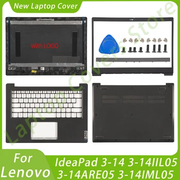 Задняя крышка с ЖК-дисплеем Для Lenovo IdeaPad 3-14 3-14IIL05 3-14ARE05 3-14IML05 Безель, Подставка для рук, Нижний шарнир, Крышка для ноутбука, Замена GS452