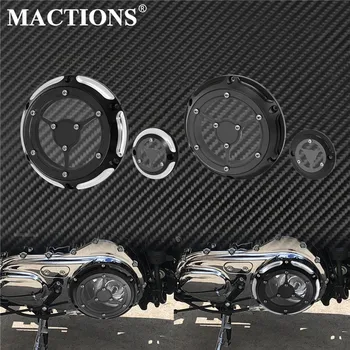 Мотоцикл С ЧПУ 6 Отверстий Дерби Крышка Таймера Синхронизации Чехлы Черный Хром Алюминий Для Harley Sportster XL883 XL1200 XR Iron 2004-2017