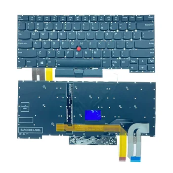 Для ноутбука Lenovo Thinkpad T490S T495S T14S Замена клавиатуры США с подсветкой Без рамки