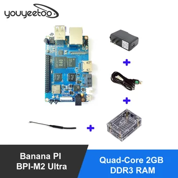 Четырехъядерный процессор BPI M2 Ultra R40 2 ГБ оперативной памяти DDR3 с SATA WiFi Bluetooth 8 ГБ демонстрационной платы eMMC, одноплатный компьютер