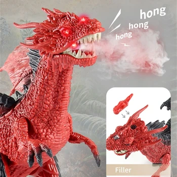 Игрушка с дистанционным управлением, ходячий динозавр, игрушка для мальчиков и девочек со светом и дымом, прямая поставка