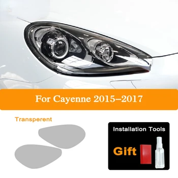 2 шт., черная защитная пленка для автомобильных фар Porsche Cayenne 2011-On 958, задний фонарь, Прозрачная наклейка из ТПУ, Аксессуары