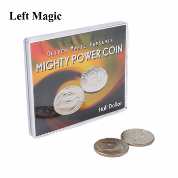 Монета могучей силы (полдоллара) от Oliver Magic Tricks, Магнитная монета, Исчезающая магия, Уличные иллюзии Крупным планом, трюки, реквизит