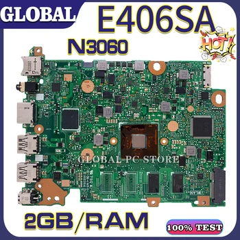 KEFU Ноутбук E406S Материнская плата Для Ноутбука ASUS E406SA E406SAS 100% Тестовая Материнская плата 64G/SSD N3060 2GB/RAM