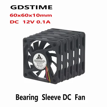 5 Штук Gdstime 60x60x10 мм 3Pin DC 12 В Процессор Бесщеточный Охлаждающий вентилятор 60 мм x 10 мм 6 см Маленький Радиатор