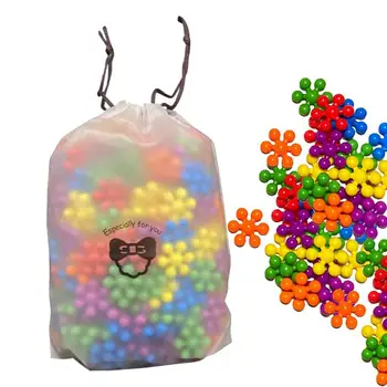Блокирующие блоки для сборки, 100 шт., наборы для сборки игрушек Star Flex, развивающая игрушка для раннего развития Для годовалых детей дошкольного возраста, способствует