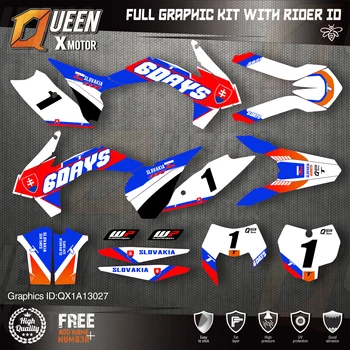 QUEEN X MOTOR Пользовательские Командные Графические наклейки Комплект Наклеек Для KTM 2013 2014 2015 SX SXF, 2014 2015 2016 EXC XC-W EXC-F 027