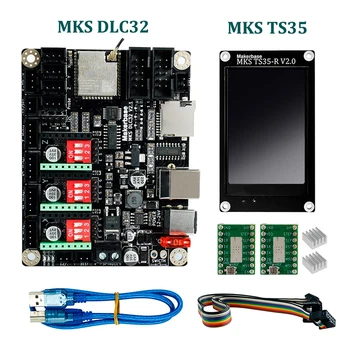 Makerbase MKS DLC32 Материнская плата Автономный Контроллер 32 бит ESP32 WIFI GRBL TS35 Сенсорный Экран Для Настольного Лазерного Гравировального Станка